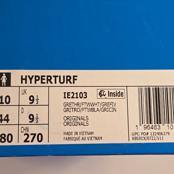 adidas Hyperturf IE2103 US 10 Grey – New w/Box - Picture 7 of 11